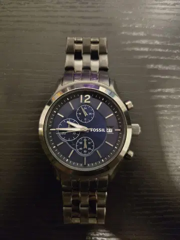 FOSSIL Bq1482 크로노그래프 손목시계 네이비 블랙 새상품급