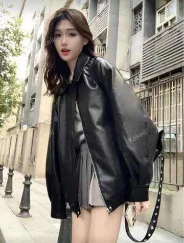 블랙 가죽 자켓