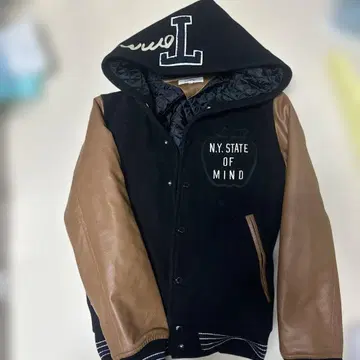 타미힐피거 TOMMY HILFIGER 바시티 자켓 후드 블루종