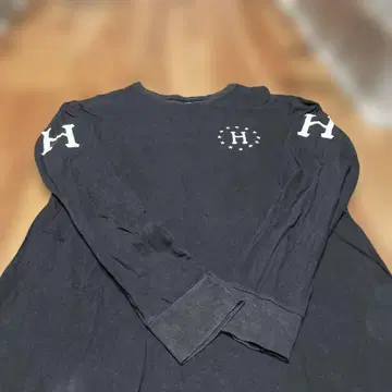 HUF 로고 블랙 긴팔 셔츠 L