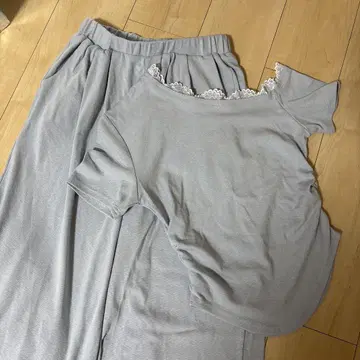 LFM 스카이블루 오프숄더 셋업