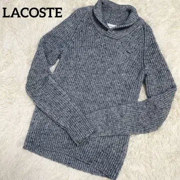 레어 LACOSTE 인디고풍 풀오버 니트 남성용