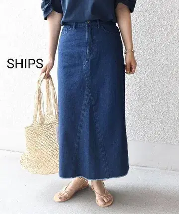 정가 13970엔 정도 새상품급 SHIPS 데님 스커트