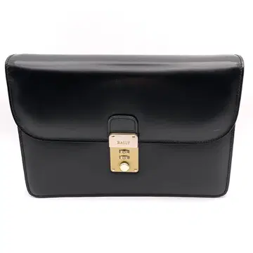 발리 세컨드 백 블랙 가죽 무지 남성용 심플 포멀