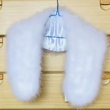 화이트 퍼 기모노 숄 퍼 숄