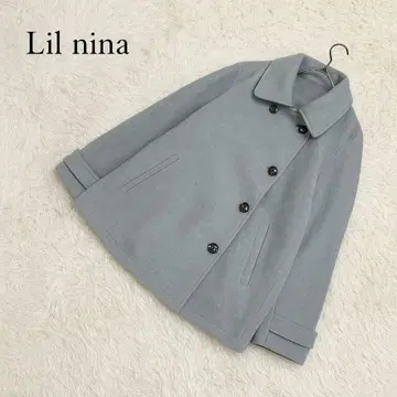 Lil nina 릴니나 울 코트 숏 기장 더블 버튼 충전솜