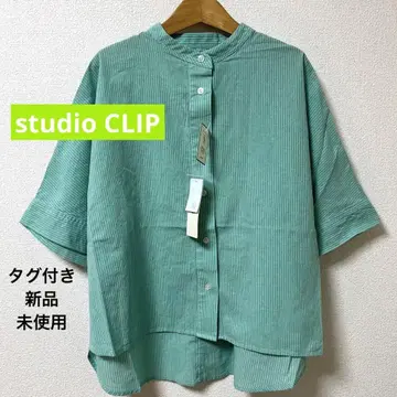 studio CLIP 싱글 거즈 돌먼 오부 소매 밴딩 S H / Free