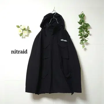 나이트레이드 밀리터리 자켓 후드 부착 L 블랙