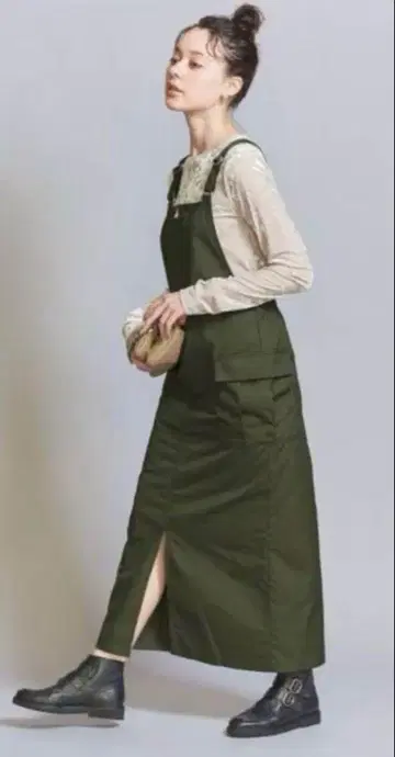 유나이티드 애로우즈 오버롤 스커트 밀리터리