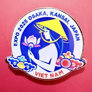 오사카 간사이 만박 회장 한정품 핀 배지 베트남관 베트남 파빌리온 레어템