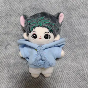 왕이보 케모미미 봉제 인형 본체 10cm + 후드티 세트