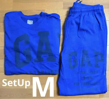 새상품급 GAP 상하의 M 맨투맨 트레이닝복 셋업 블루 파랑