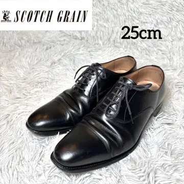 스코치 그레인 비즈니스 슈즈 스트레이트 팁 레이스업 25cm 블랙