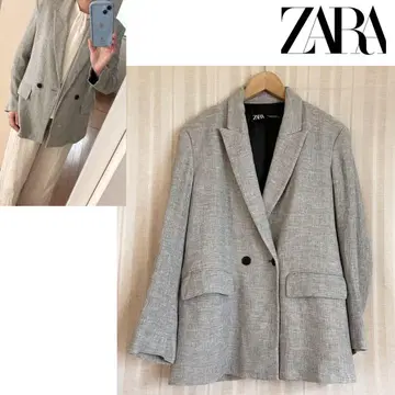 ZARA 그레이 더블 테일러드 자켓 M 사이즈 상당