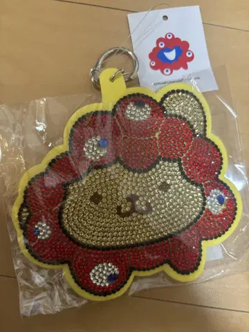 만박 미야쿠미야쿠 폼폼푸딩 반짝이 가죽 키링 산리오