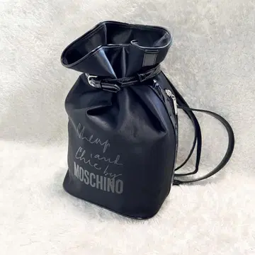 [ MOSCHINO 모스키노 ] 로고 백팩 벨트 복조리