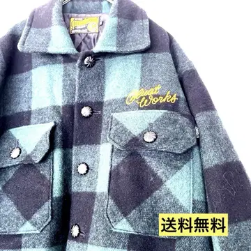 [가을/겨울] Cluct Works 그린 블랙 체크 자켓 M