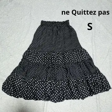 누키테파 ne Quittez pas 도트 무늬 캉캉 스커트 인도산