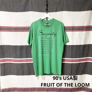 90s USA제 FRUIT OF THE LOOM 아트 메시지 T셔츠 성서