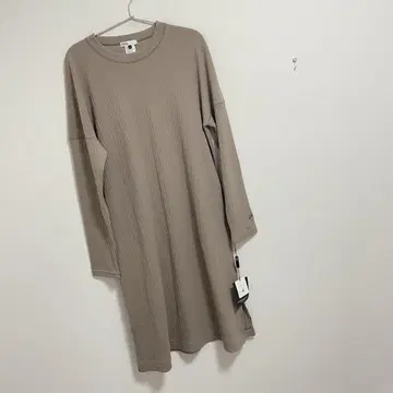 DSC / 크림프 랜덤 리브 롱 원피스