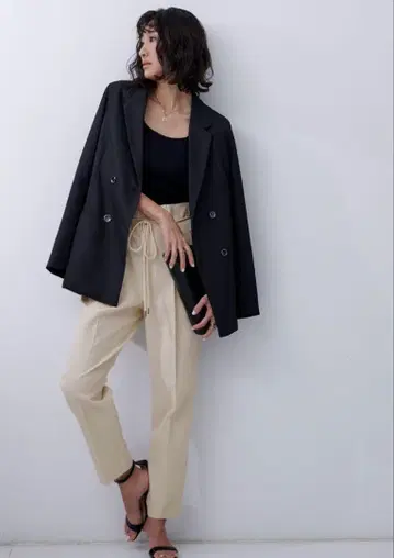 오렌지 M 사이즈 캐주얼 팬츠