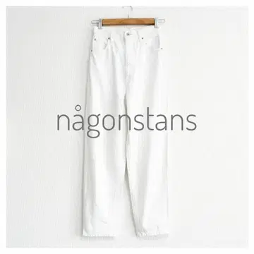 새상품급 nagonstans 화이트 데님 Arrow 34 하이라이즈