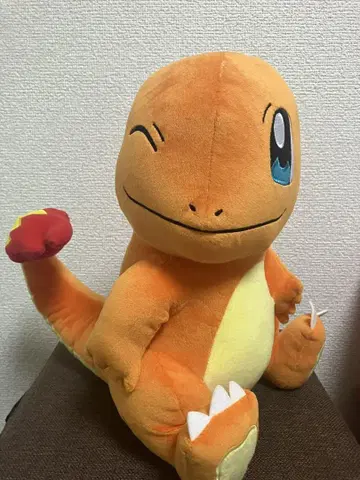 포켓몬 꼬리 봐봐! 엄청 큰 리자드 봉제 인형! 택 포함 새상품