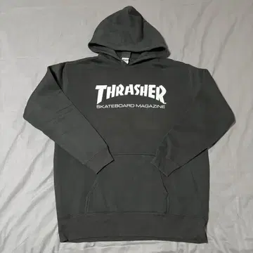 THRASHER 후드티 블랙 속기모 XL