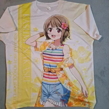 러브 라이브 니지가사키 학원 나카스 카스미 풀 그래픽 T셔츠 알로하ver