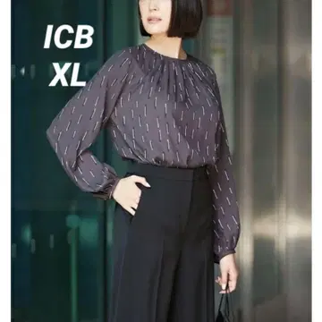 빅 사이즈 ICB Tint 개더 블라우스 (23구 자유구 쿠미교쿠)