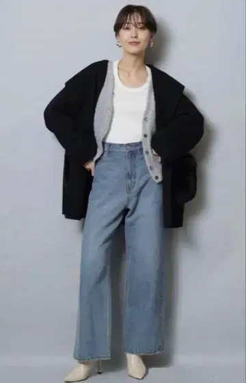 Arpege story 아르페쥬 스토리 와이드 데님 팬츠