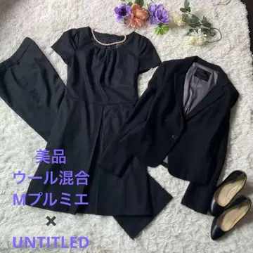 새상품급 울 UNTITLEDM 프리미어 3점 자켓 팬츠 원피스 ML 셋업