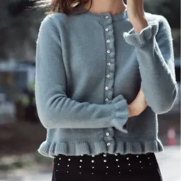 ZARA 프릴 니트 가디건
