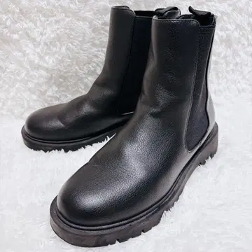 [ 새상품급 ] UNIQLO 네이비 터치 사이드 고어 숏부츠 25cm