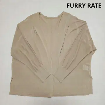 FURRY RATE 시어 소재 가디건 8부 소매