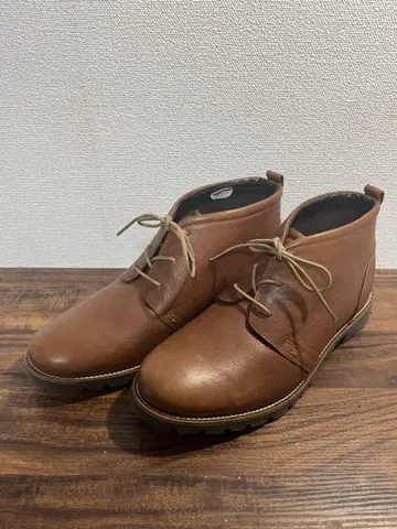 ROCKPORT 브라운 가죽 처카 부츠 26.5cm