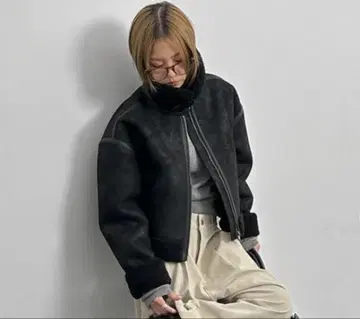 BLACKUP 럼블 빈티지 무스탕 자켓