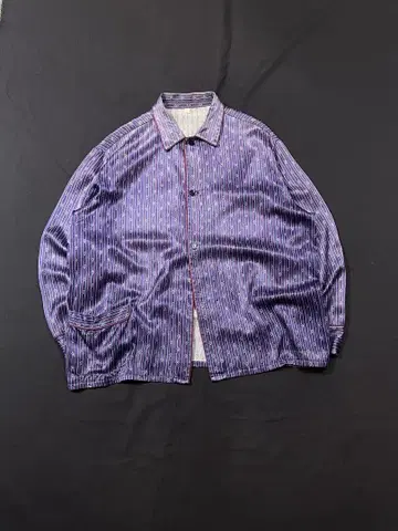 70s~80s 파자마 셔츠 그런지 파자마 패턴 셔츠
