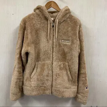 챔피온 보아 집업 후드티 플리스 베이지 M