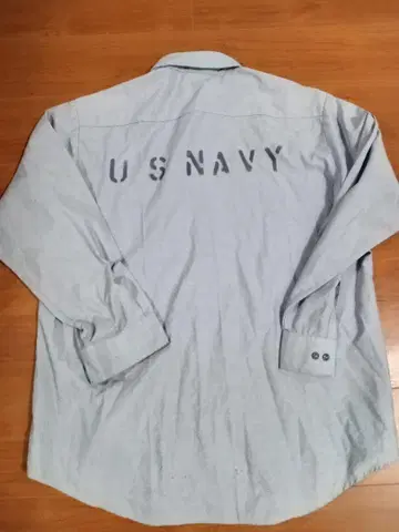 U.S. NAVY 샴브레이 셔츠 XXL 스텐실