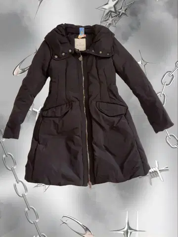 [레어 새상품급] MONCLER 다운 코트 블랙 y2k 그런지