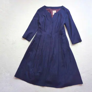 Shilla 시빌라 네이비 A라인 스웨이드 원피스 L