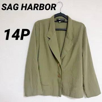 SAG HARBOR 테일러드 자켓 [14P] 올리브 여성용 구제 의류