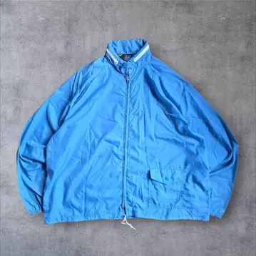 빈티지 70s 시어스 삼각형 택 나일론 자켓 아이스 블루
