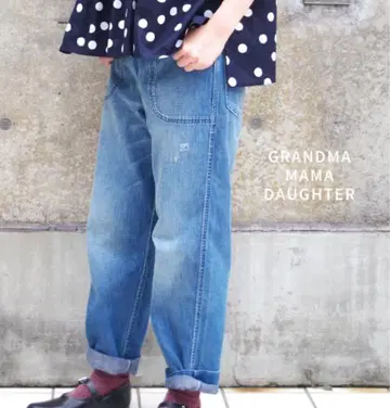 GRANDMA MAMA DAUGHTER 사이드 지퍼 데님 팬츠