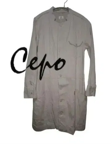 [ N0012 ] cepo 노카라 버튼 코트 라이트 그레이 원피스에도