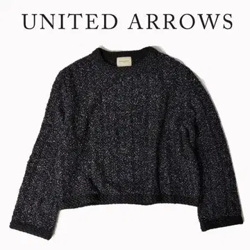 유나이티드 애로우즈 UNITED ARROWS 블랙 라메 니트