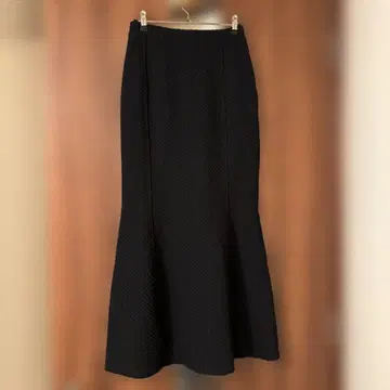 셔링 저지 자카드 플레어 스커트
