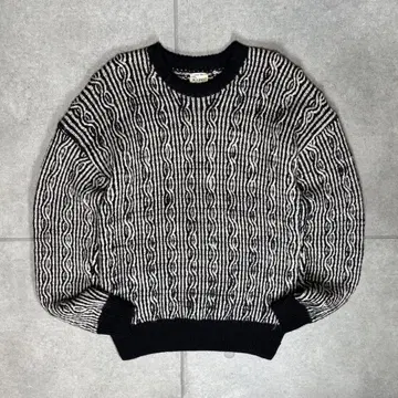 빈티지 니트 알파카 100% 페루제 90s 털 길고 두꺼운 유로