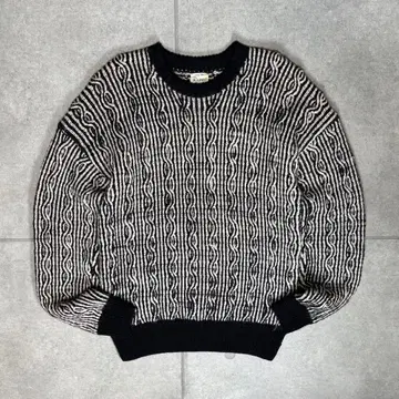 빈티지 니트 알파카 100% 페루제 90s 털 길고 두꺼운 유로